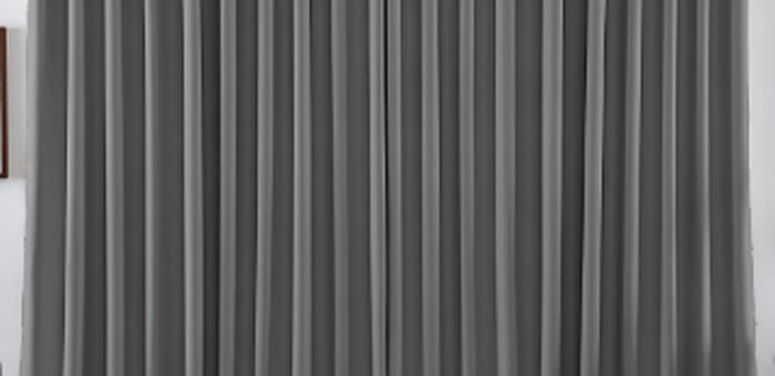 Cortina blackout cinza para sala e quarto
