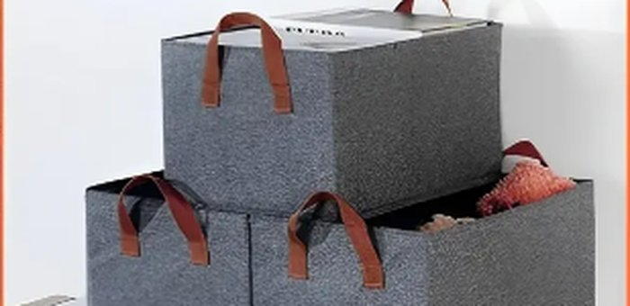 Caixas organizadoras dobráveis para guarda-roupa