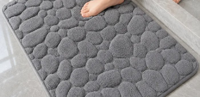 Tapete de banheiro antiderrapante macio e absorvente