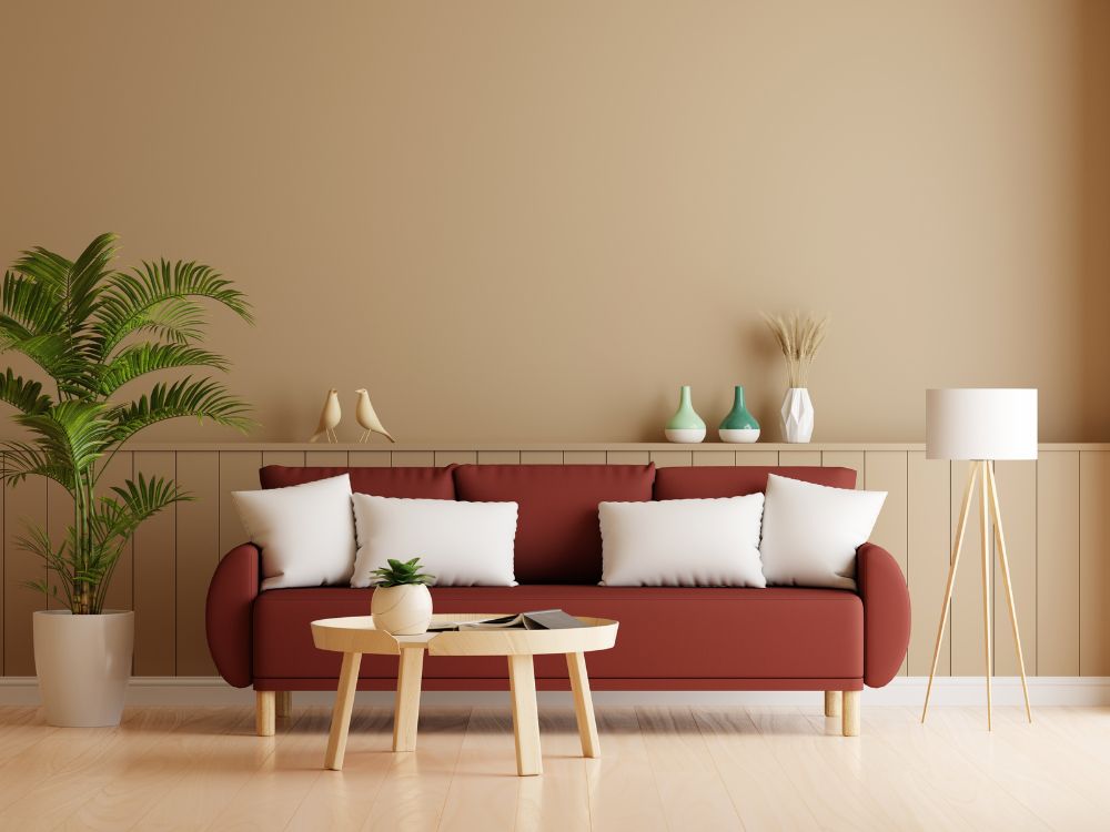 A paleta certa transforma completamente a atmosfera de uma sala, criando um ambiente quente e convidativo.