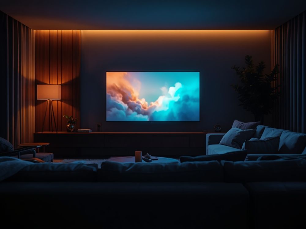 Com o dimmer, você controla o clima da sala com um simples toque — mais luz para receber visitas, menos luz para relaxar.